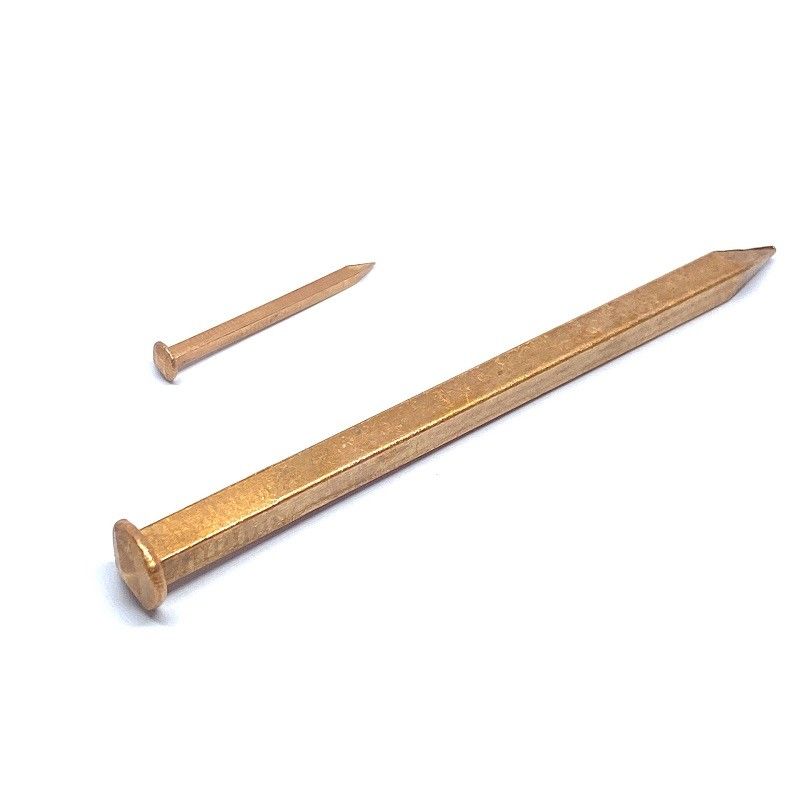 Durable Rose Head Square Copper Nails , 76.2MM X 4.0 Smooth Shank Nails