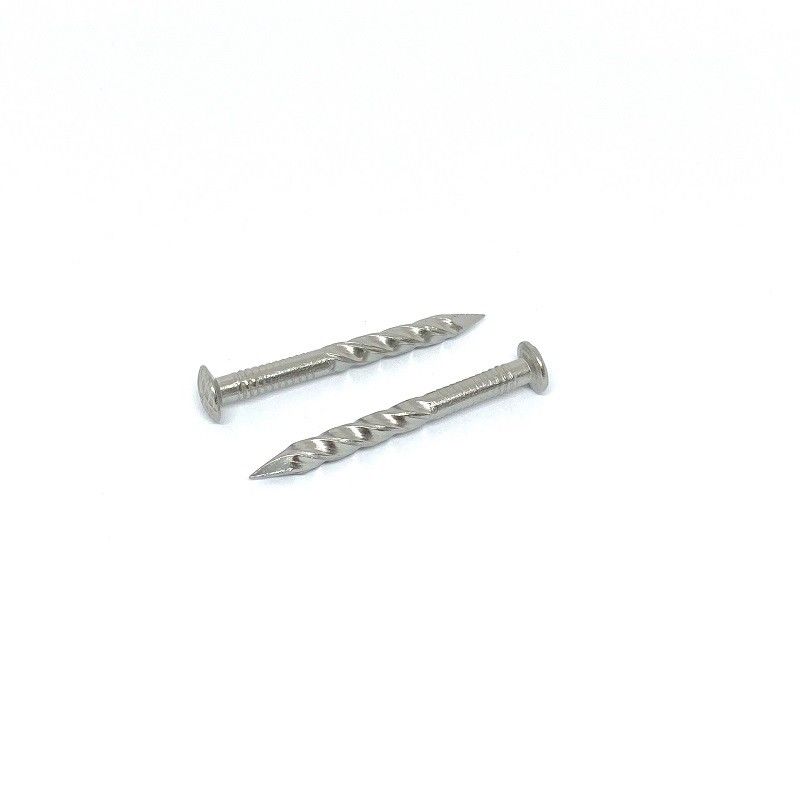 Checkered Oval Head SUS304 Twist Shank Nails 3.75X42MM Size